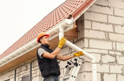 Pose et remplacement de gouttières à Gréning